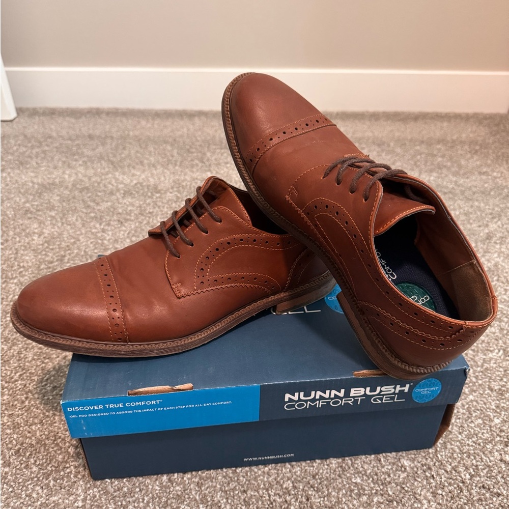 Nunn Bush Men's Tan Oxford Shoes